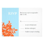 Orange and Tiffany Wedding RSVP Response Card invitations