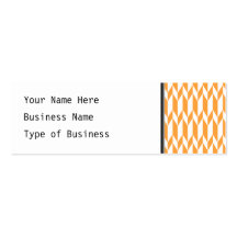 Orange and White Abstract Graphic Pattern. Business Card Template