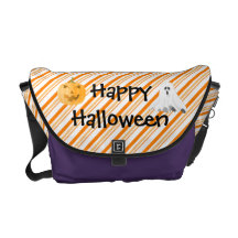 Orange and White Halloween Messenger Bag