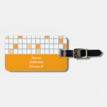 Orange and White Plaid Pattern