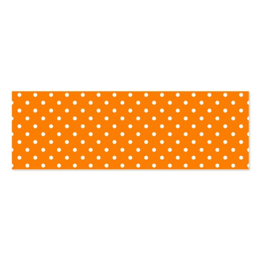Orange and White Polka Dots Business Card Template