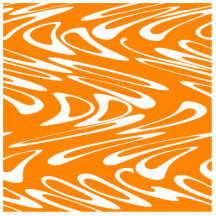 Orange and White Retro Pattern. Acrylic Cut Out
