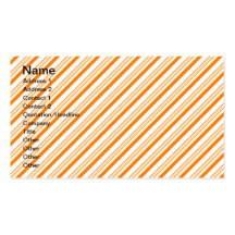 Orange and White Striped Business Cards