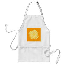 Orange and Yellow Floral Design. Apron