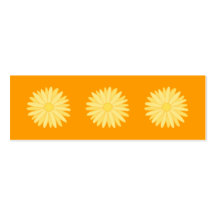 Orange and Yellow Floral Design. Business Card