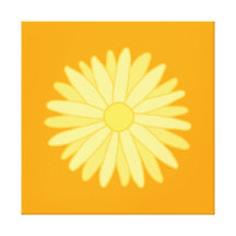 Orange and Yellow Floral Design. Canvas Prints