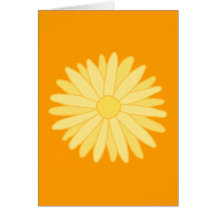Orange and Yellow Floral Design. Greeting Cards