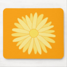 Orange and Yellow Floral Design. Mousepad