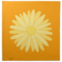 Orange and Yellow Floral Design. Napkins