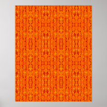 Orange Aztek Poster