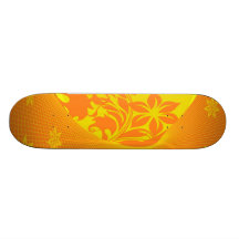 orange background Skateboard
