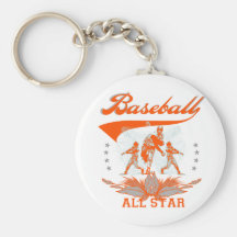 Orange Baseball All Star Tshirts and Gifts Keychain