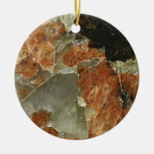 Orange, Black and Clear Quartz Christmas Tree Ornament