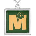 Orange Blooms Monogram Necklaces