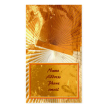 Orange Blown Glass Business Card
