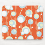Orange Bubbles Mouse Pads