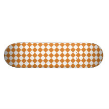 Orange Checkers Skateboard