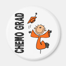 Orange CHEMO GRAD 1 (Leukaemia) Refrigerator Magnets