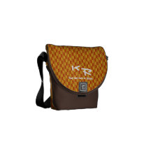 Orange Chevron Messenger Bag