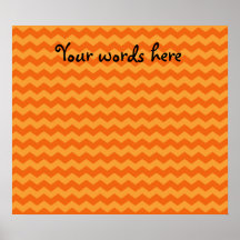 Orange chevrons poster