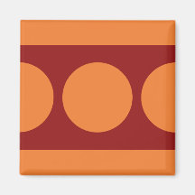 Orange Circles on Red Magnet