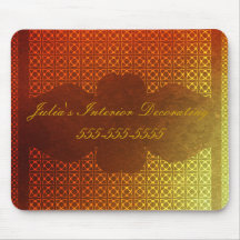 Orange Contemporary Celtic Pattern Mouse Mats
