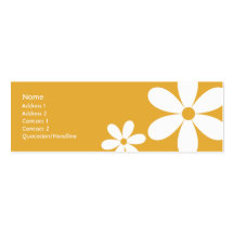 Orange Daisies - Skinny Business Cards