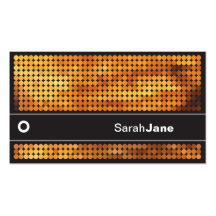 Orange Disco LIghts Business Card Template