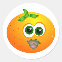 Orange Face Stickers