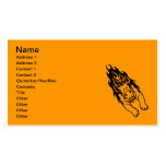 ORANGE FIRE FAST TIGER SPORTS TEAM GANGS LOGO BUSINESS CARDS