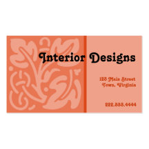 Orange Floral Business Card