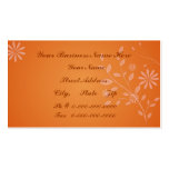 Orange Floral Business Cards
