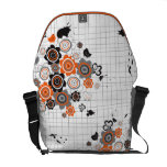 Orange Flowers Chicks Doodle Grunge Scribbles Fun Commuter Bags