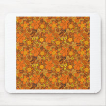 Orange Flowers Mousepads