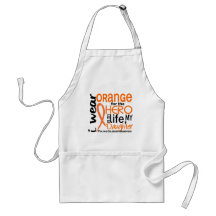 Orange For Hero 2 Daughter MS Multiple Sclerosis Aprons