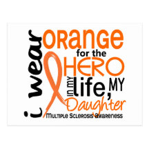Orange For Hero 2 Daughter MS Multiple Sclerosis Postcards