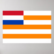 Orange Free State, South Africa flag Print