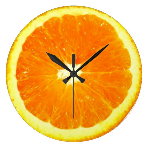 Fruit Clock orange fruit clock zazzle Fruit Clock orange fruit clock zazzle