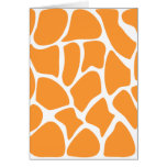 Orange Giraffe Print Pattern. Greeting Card