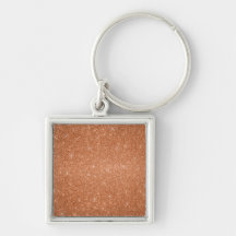 Orange glitter stars key chain