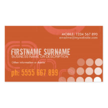 Orange Grunge Electro Dubstep DJ Business Card