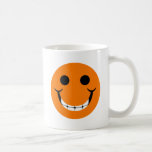 ORANGE HAPPY GRIN SMILEY MUGS
