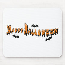 Orange Happy Halloween Mouse Pad