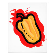 Orange hot pepper red growing outline announcements