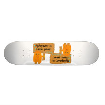 orange hydropower is clean power custom skate board