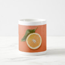 orange in a mug