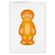 Orange Jelly Baby Greeting Card