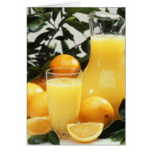 Orange juice greeting card