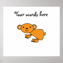 Orange koala poster