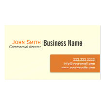Orange Label Commercial Director Business Card